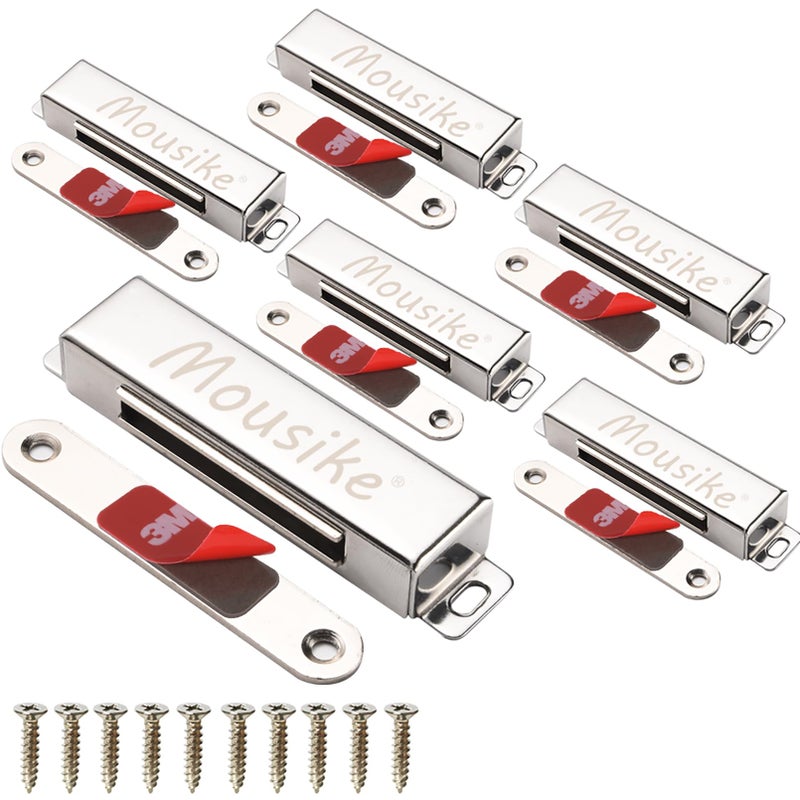 Mousike Magnetic Door Catchï¼Œ70lb Stainless Steel Cabinet Door Magnets with Strong Magnetic for Kitchen Cupboard Wardrobe Closet Cabinet Door Drawer Latch - Image 1